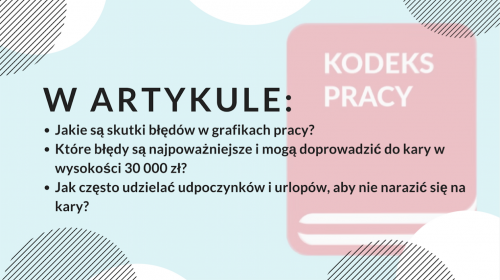 harmonogram pracy artykuł 20 błędów podsumowanie artykułu